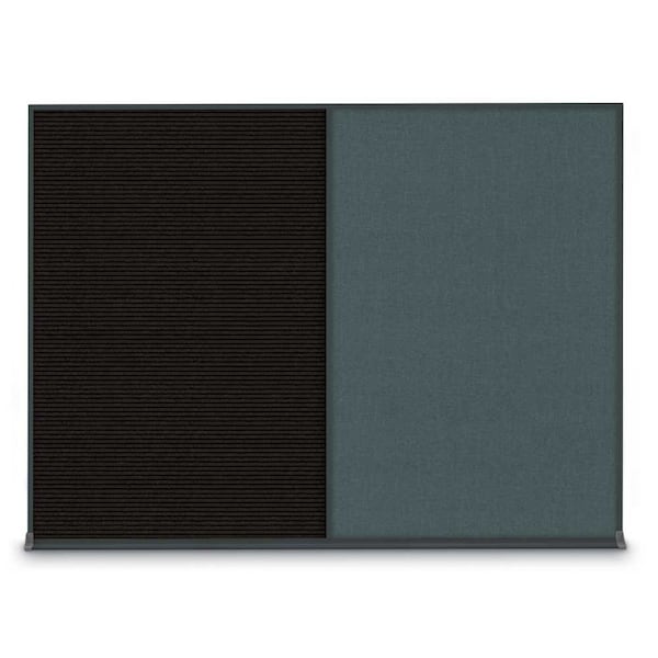 Double Door Radius Plus Corkboard, 48"X, UV8003PLUS-BRONZE-FORBO